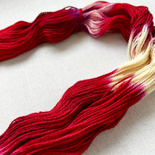 Load image into Gallery viewer, OOAK Variant (Trial 2) of Velvet Hand Dyed Superwash 100% Merino Wool Sock Yarn