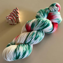 Load image into Gallery viewer, It’s Beginning to Look a Lot Like Christmas Hand Dyed Merino Wool & Nylon Superwash Sock/Fingering Yarn