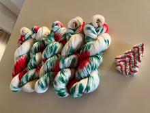 Load image into Gallery viewer, It’s Beginning to Look a Lot Like Christmas Hand Dyed Merino Wool & Nylon Superwash Sock/Fingering Yarn