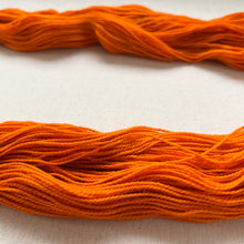 Load image into Gallery viewer, OOAK Variant (Trial 8) of Great Pumpkin Waltz Hand Dyed Merino Wool & Recycled Nylon Superwash Yarn