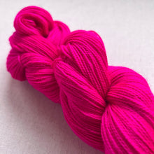 Load image into Gallery viewer, OOAK Variant (Trial 6) of We Got the Beet - Hand Dyed Merino Wool & Recycled Nylon Superwash Yarn