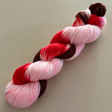 Load image into Gallery viewer, OOAK Variant of Sugar (Trial 10) Hand Dyed Superwash Merino Wool, Mulberry Silk and Cashmere Sock Yarn