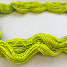 Load image into Gallery viewer, OOAK Variant of Diet Mountain Dew (Trial 1) Hand Dyed Merino Wool Superwash DK Yarn
