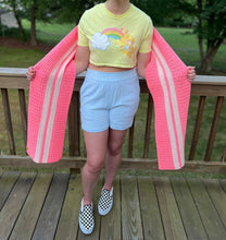 Load image into Gallery viewer, Sugar, Sugar (Strawberry Sugar Wafer) Shawl Crochet Pattern