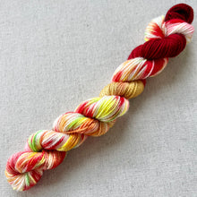 Load image into Gallery viewer, OOAK Variant (Trial 4) of Phat Butt - Hand Dyed Merino Wool & Recycled Nylon Superwash Yarn - Mini Hank
