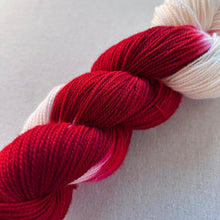 Load image into Gallery viewer, Velvet (Red Velvet Cake) Hand Dyed Merino Wool & Recycled Nylon Superwash Sock/Fingering Yarn