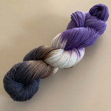 Load image into Gallery viewer, OOAK Variant of Amethyst (Trial 2) Hand Dyed Superwash Merino Wool & Nylon Sparkle Sock Yarn