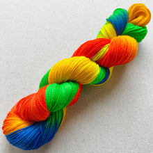 Load image into Gallery viewer, OOAK Variant (Trial 3) of Birds of a Feather Hand Dyed Merino Wool & Nylon Superwash Yarn