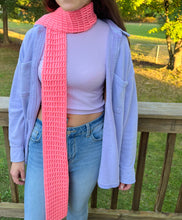 Load image into Gallery viewer, Sugar, Sugar (Strawberry Sugar Wafer) Scarf Crochet Pattern