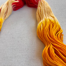 Load image into Gallery viewer, OOAK Variant (Trial 8) of Upside Down Hand Dyed Merino Wool & Nylon Superwash Yarn