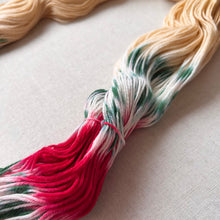 Load image into Gallery viewer, OOAK Variant of It’s Beginning to Look a Lot Like Christmas (Trial 12) Hand Dyed Merino Wool, Cashmere and Nylon Superwash Sock/Fingering Yarn
