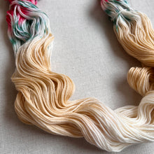 Load image into Gallery viewer, OOAK Variant of It’s Beginning to Look a Lot Like Christmas (Trial 12) Hand Dyed Merino Wool, Cashmere and Nylon Superwash Sock/Fingering Yarn