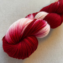 Load image into Gallery viewer, Velvet (Red Velvet Cake) Hand Dyed Merino Wool Superwash Sport Yarn