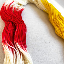 Load image into Gallery viewer, Upside Down Hand Dyed Merino Wool Superwash Sport Yarn