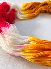 Load image into Gallery viewer, OOAK Variant (Trial 7) of Upside Down Hand Dyed Merino Wool & Nylon Superwash Yarn