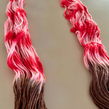Load image into Gallery viewer, OOAK Variant of Sugar (Trial 2) Hand Dyed Merino Wool and Camel Worsted Yarn