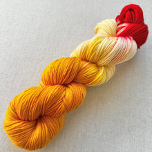 Load image into Gallery viewer, OOAK Variant (Trial 8) of Upside Down Hand Dyed Merino Wool & Nylon Superwash Yarn