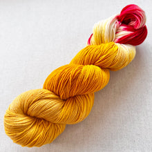 Load image into Gallery viewer, OOAK Variant (Trial 9) of Upside Down Hand Dyed Merino Wool & Nylon Superwash Yarn