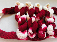 Load image into Gallery viewer, Velvet (Red Velvet Cake) Hand Dyed Merino Wool & Recycled Nylon Superwash Sock/Fingering Yarn