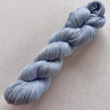 Load image into Gallery viewer, OOAK Variant (Trial 8) of Blue Jeans - Hand Dyed Extrafine Merino Wool, Cashmere & Mulberry Silk Superwash Yarn