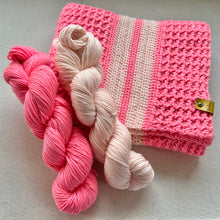 Load image into Gallery viewer, The Middle (Cream in Middle of Strawberry Sugar Wafer) Hand Dyed 100% Merino Wool Superwash Extra Soft DK Yarn