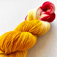 Load image into Gallery viewer, OOAK Variant (Trial 9) of Upside Down Hand Dyed Merino Wool & Nylon Superwash Yarn