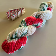 Load image into Gallery viewer, It’s Beginning to Look a Lot Like Christmas Hand Dyed 80% Superwash Merino Wool, 20% Baby Alpaca Worsted Yarn