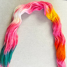 Load image into Gallery viewer, OOAK Variant (Trial 5) of Donut Go Breaking My Heart Hand Dyed Superwash Merino Wool Worsted Yarn