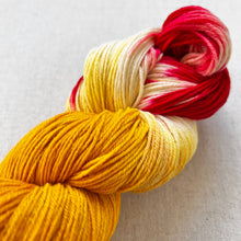 Load image into Gallery viewer, OOAK Variant (Trial 9) of Upside Down Hand Dyed Merino Wool & Nylon Superwash Yarn