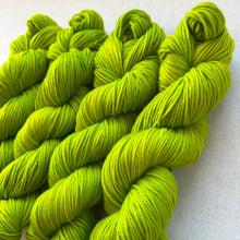 Load image into Gallery viewer, Diet Mountain Dew Hand Dyed 100% Merino Wool Superwash Extra Soft DK Yarn