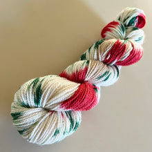 Load image into Gallery viewer, It’s Beginning to Look a Lot Like Christmas Hand Dyed 80% Superwash Merino Wool, 20% Baby Alpaca Worsted Yarn