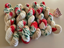 Load image into Gallery viewer, It’s Beginning to Look a Lot Like Christmas Hand Dyed 80% Superwash Merino Wool, 20% Baby Alpaca Worsted Yarn