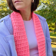 Load image into Gallery viewer, Sugar, Sugar (Strawberry Sugar Wafer) Scarf Crochet Pattern