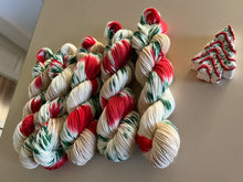 Load image into Gallery viewer, It’s Beginning to Look a Lot Like Christmas Hand Dyed 80% Superwash Merino Wool, 20% Baby Alpaca Worsted Yarn