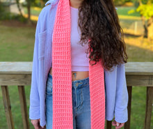 Load image into Gallery viewer, Sugar, Sugar (Strawberry Sugar Wafer) Scarf Crochet Pattern