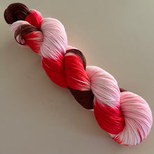 Load image into Gallery viewer, OOAK Variant of Sugar (Trial 10) Hand Dyed Superwash Merino Wool, Mulberry Silk and Cashmere Sock Yarn