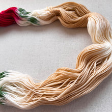 Load image into Gallery viewer, OOAK Variant of It’s Beginning to Look a Lot Like Christmas (Trial 11) Hand Dyed Merino Wool and Recycled Nylon Superwash Sock/Fingering Yarn