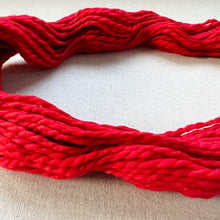 Load image into Gallery viewer, OOAK Variant (Trial 12) of Raspberry Hand Dyed Wool Chunky/Bulky Yarn