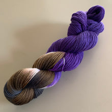 Load image into Gallery viewer, Amethyst Hand Dyed Superwash Merino Wool & Nylon Sparkle Sock Yarn