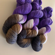 Load image into Gallery viewer, Amethyst Hand Dyed Superwash Merino Wool & Nylon Sparkle Sock Yarn