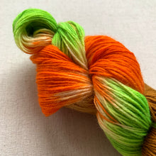 Load image into Gallery viewer, OOAK Variant of 24Carrot Magic (Trial 2) - Hand Dyed Superwash 100% Bluefaced Leicester Sock Yarn