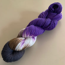 Load image into Gallery viewer, Amethyst Hand Dyed Superwash Merino Wool & Nylon Sparkle Sock Yarn
