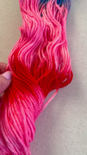Load and play video in Gallery viewer, OOAK Variant (Trial 5) of Donut Go Breaking My Heart Hand Dyed Superwash Merino Wool Worsted Yarn