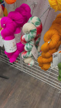 Load and play video in Gallery viewer, It’s Beginning to Look a Lot Like Christmas Hand Dyed Merino Wool & Nylon Superwash Sock/Fingering Yarn