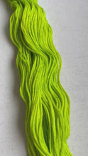 Load and play video in Gallery viewer, OOAK Variant of Diet Mountain Dew (Trial 3) Hand Dyed Merino Wool Superwash DK Yarn