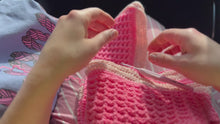 Load and play video in Gallery viewer, Sugar, Sugar (Strawberry Sugar Wafer) Shawl Crochet Pattern