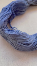 Load and play video in Gallery viewer, Blue Jeans Hand Dyed Merino Wool & Recycled Nylon Superwash Yarn