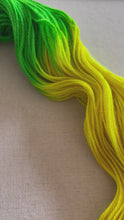 Load and play video in Gallery viewer, Birds of a Feather Hand Dyed 80% Merino Wool, 20% Recycled Nylon Superwash Sock/Fingering Yarn
