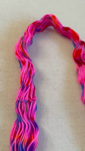 Load and play video in Gallery viewer, OOAK Variant (Trial 9) of Donut Go Breaking My Heart - Hand Dyed Merino Wool & Recycled Nylon Superwash Yarn - Mini Hank