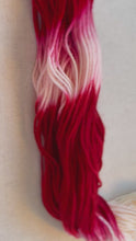 Load and play video in Gallery viewer, Velvet (Red Velvet Cake) Hand Dyed Merino Wool Superwash Sport Yarn